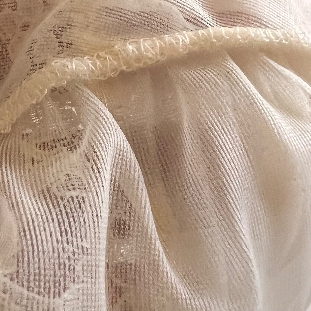 Vintage Christian Dior Lace Bed Jacket Sheer Peignoir Top Romantic Bridal 70s 80 - Picture 16 of 16